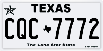 TX license plate CQC7772