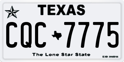 TX license plate CQC7775