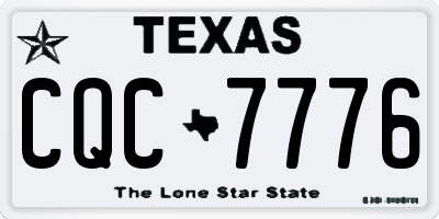 TX license plate CQC7776