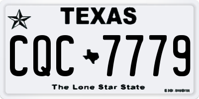 TX license plate CQC7779