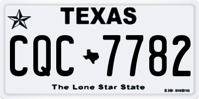 TX license plate CQC7782