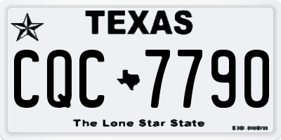 TX license plate CQC7790