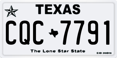 TX license plate CQC7791