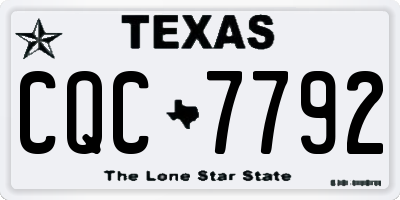 TX license plate CQC7792