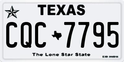 TX license plate CQC7795