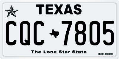 TX license plate CQC7805