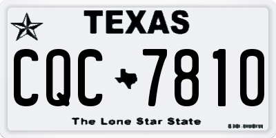 TX license plate CQC7810