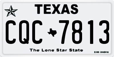 TX license plate CQC7813