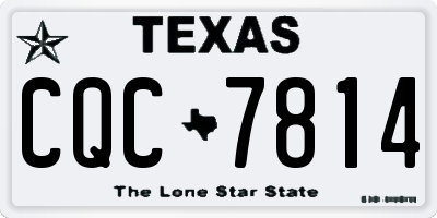 TX license plate CQC7814