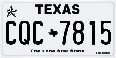 TX license plate CQC7815