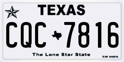 TX license plate CQC7816