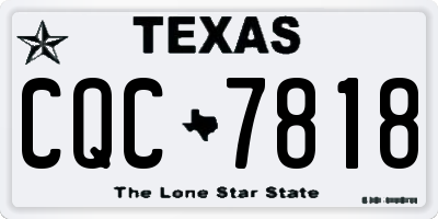 TX license plate CQC7818
