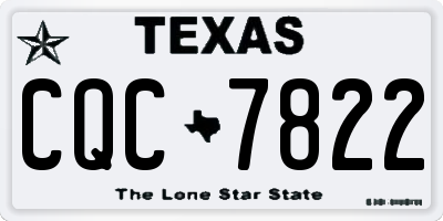TX license plate CQC7822