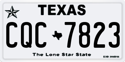 TX license plate CQC7823
