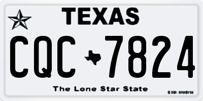 TX license plate CQC7824