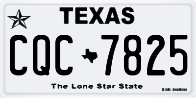 TX license plate CQC7825