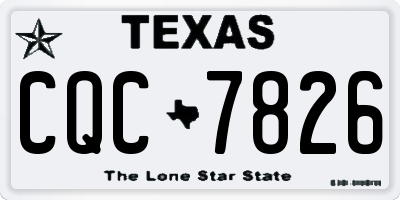 TX license plate CQC7826
