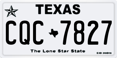 TX license plate CQC7827