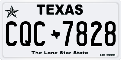 TX license plate CQC7828