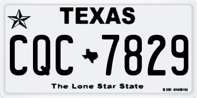 TX license plate CQC7829