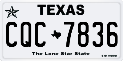 TX license plate CQC7836