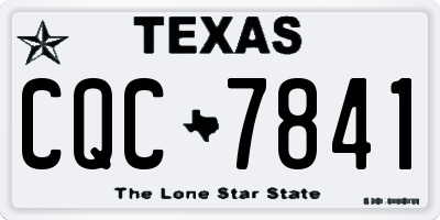 TX license plate CQC7841