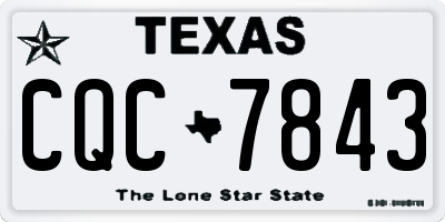 TX license plate CQC7843