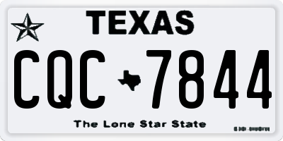TX license plate CQC7844