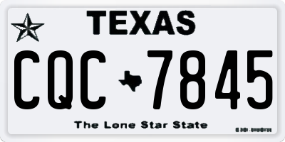 TX license plate CQC7845
