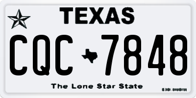 TX license plate CQC7848