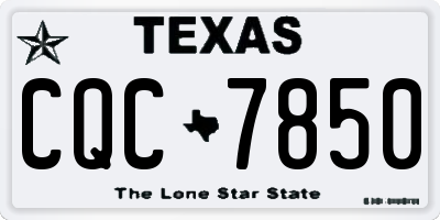 TX license plate CQC7850
