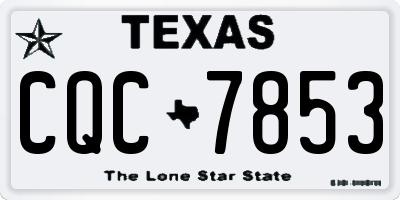 TX license plate CQC7853