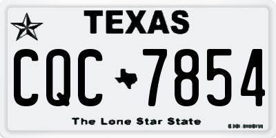 TX license plate CQC7854