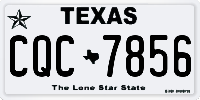 TX license plate CQC7856