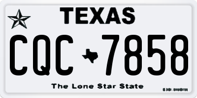 TX license plate CQC7858