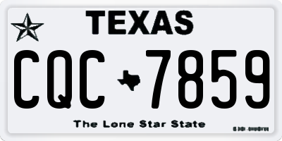 TX license plate CQC7859