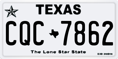 TX license plate CQC7862