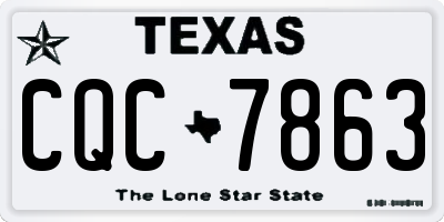 TX license plate CQC7863