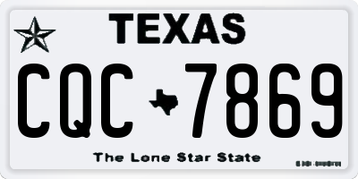 TX license plate CQC7869