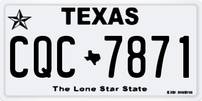 TX license plate CQC7871