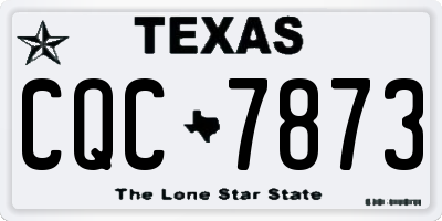 TX license plate CQC7873