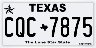 TX license plate CQC7875