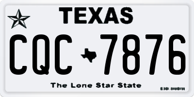 TX license plate CQC7876