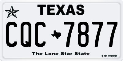 TX license plate CQC7877