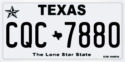 TX license plate CQC7880