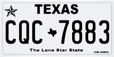 TX license plate CQC7883