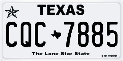 TX license plate CQC7885