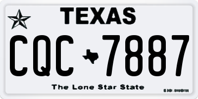 TX license plate CQC7887
