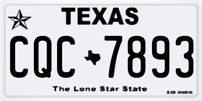 TX license plate CQC7893
