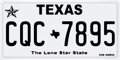 TX license plate CQC7895
